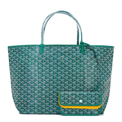 green goyard tote|goyard saint louis tote green.